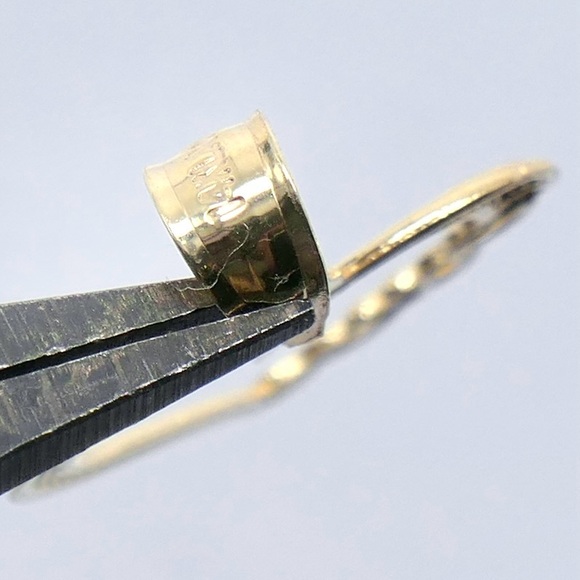 14K Yellow Gold 3/4" XOXO Heart Pendant Hugs Kisses Charm - New - Picture 4 of 6